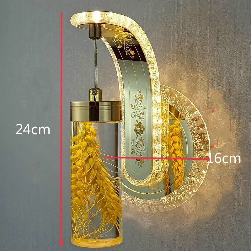 Elegant Crystal Flower Dimming Wall Lamp