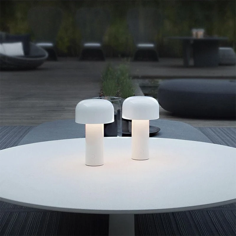 Italian Style Rechargeable Mushroom Table Lamp