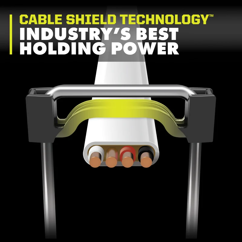 600 PC. 1" Insulated Cable Staples with Cable Shield Technology