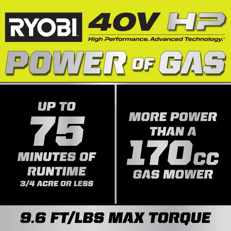 40V HP Brushless 21" Walk Behind Self-Propelled Lawn Mower w/ (2) 6.0Ah Batteries and Charger