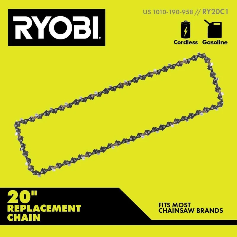 20" 0.050-Gauge Replacement Full Compliment Chainsaw Chain, 70 Links