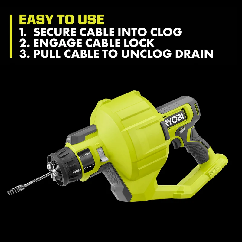 18V ONE+ 25' Drain Auger
