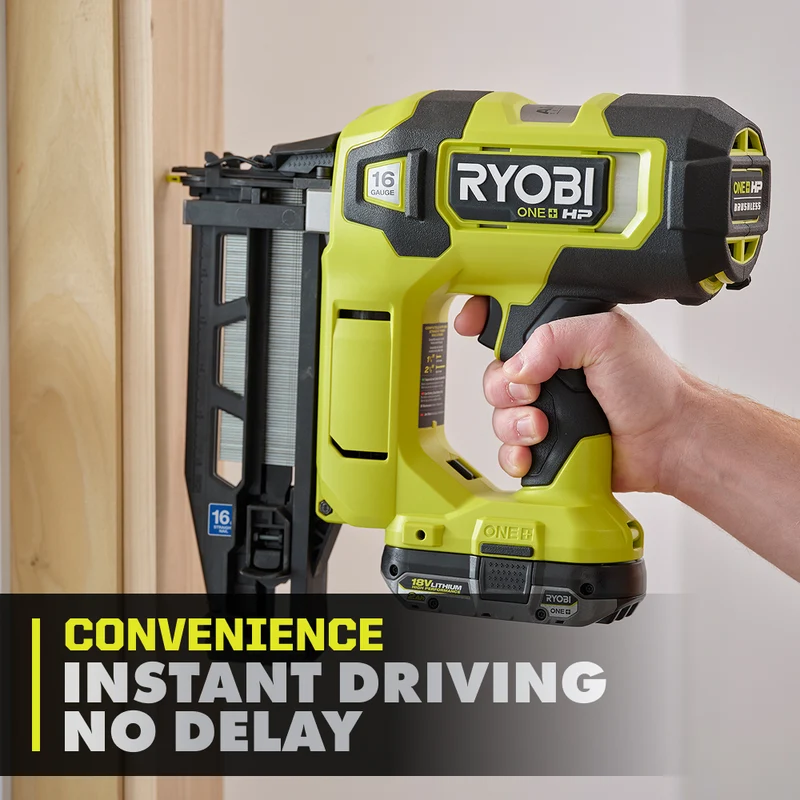 18V ONE+ HP 18V Brushless Cordless Nail Gun, 16-Gauge Straight Finish Nailer (Tool Only)