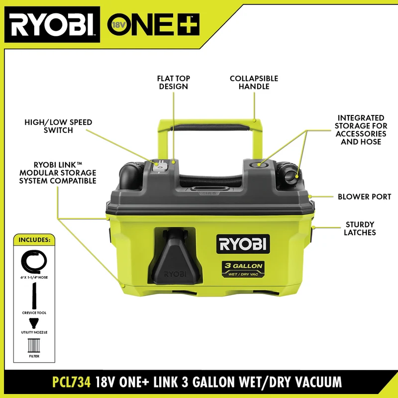 18V ONE+ LINK 3 Gallon Wet/Dry Vacuum