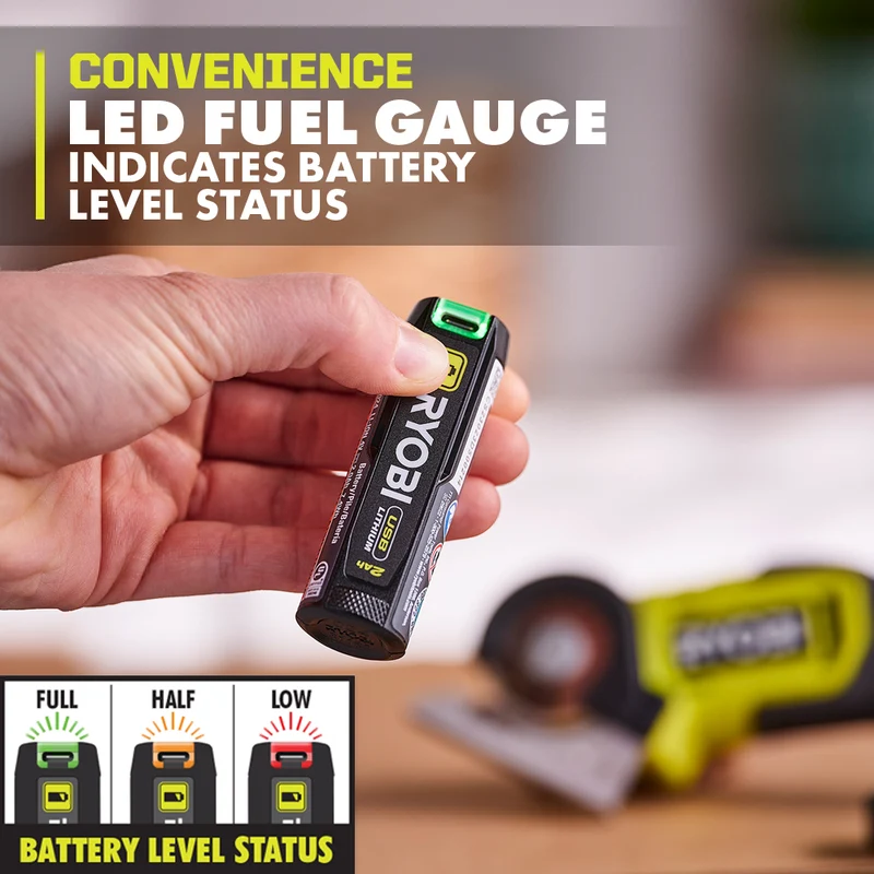 USB Lithium 2AH Lithium Rechargeable Battery