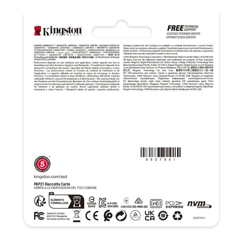 Kingston Unidad de Estado Sólido Gaming Interno 1TB, SNV3SM3/1T0