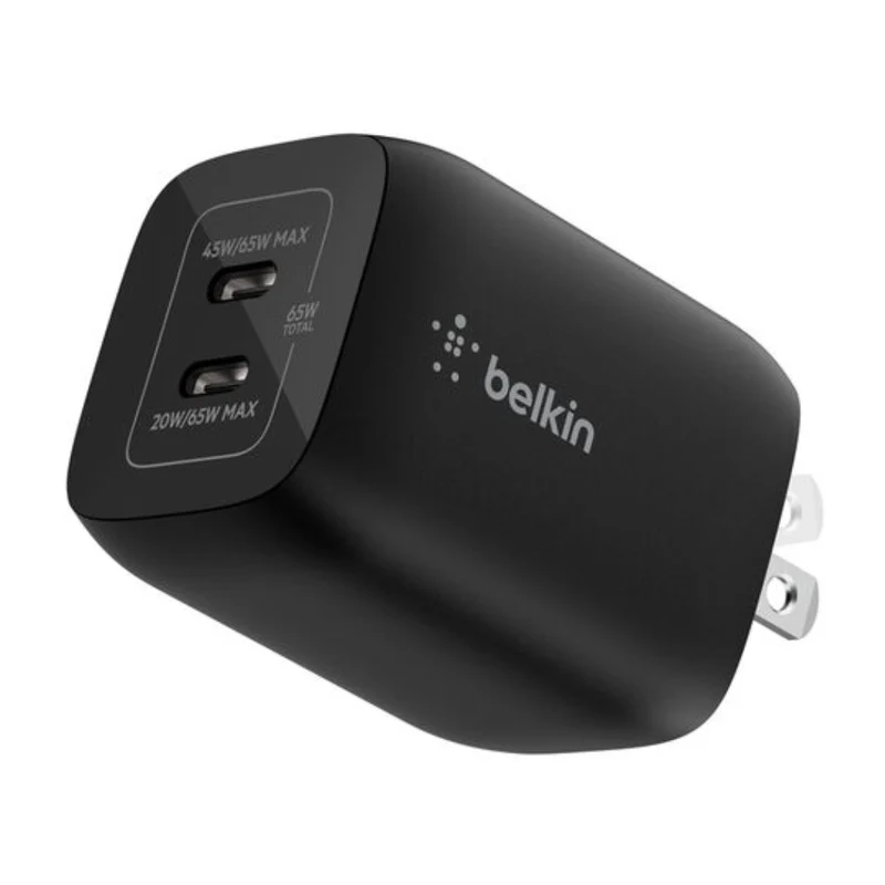 Belkin Cargador de Pared Dual USB-C 65W GaN para Nintendo Switch 2