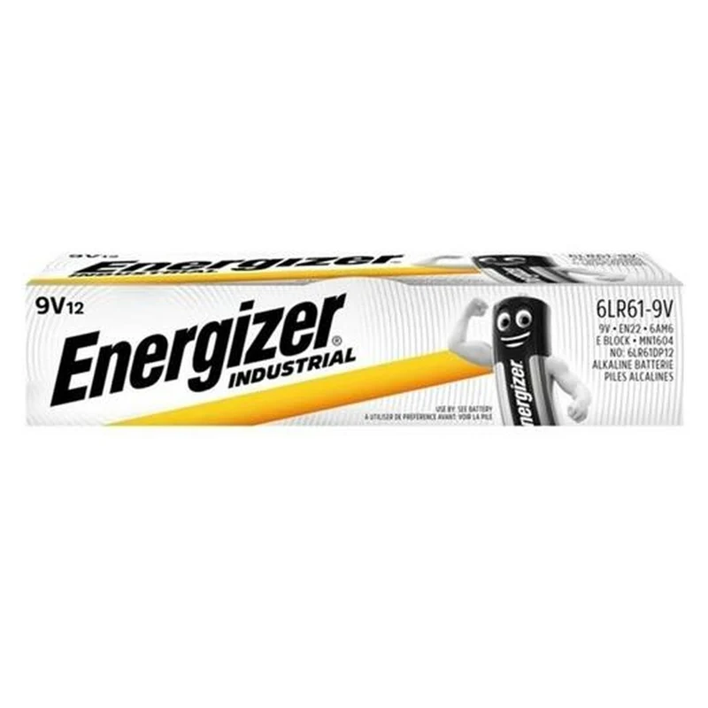 Pilas Alcalinas Energizer 9 V 6LR61 12 Piezas (6 Unidades)