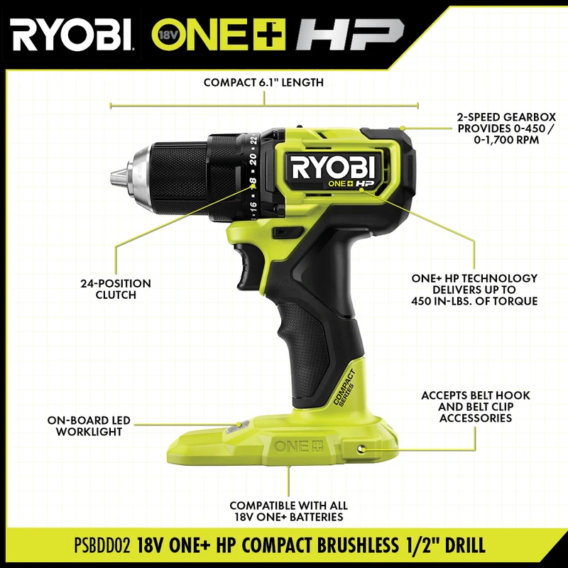 18V ONE+ HP Compact Brushless 2-Tool Combo Kit
