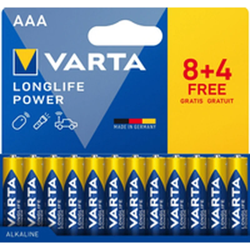 Pilas Varta longlife power 1,5 V AAA LR03 (12 Unidades)