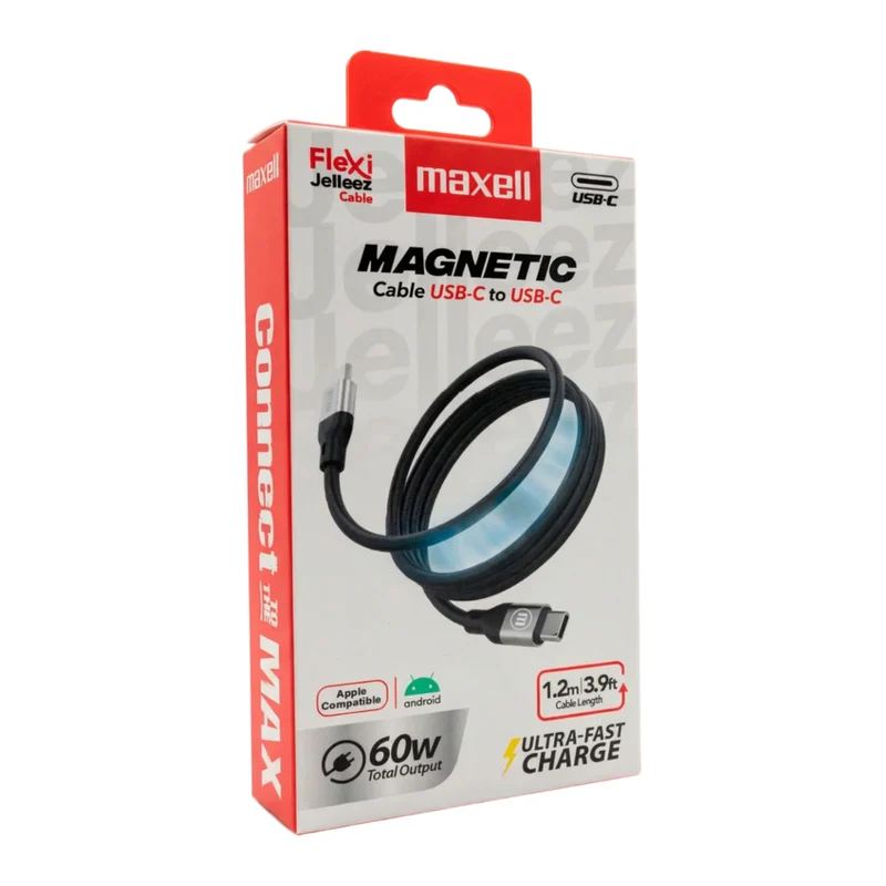 Maxell Cable Magnético de Carga USB-C a USB-C 60 W