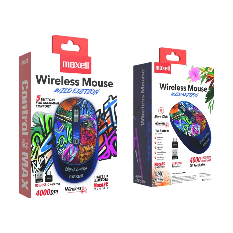 Maxell Mouse Inalámbrico Print, MOWL-320