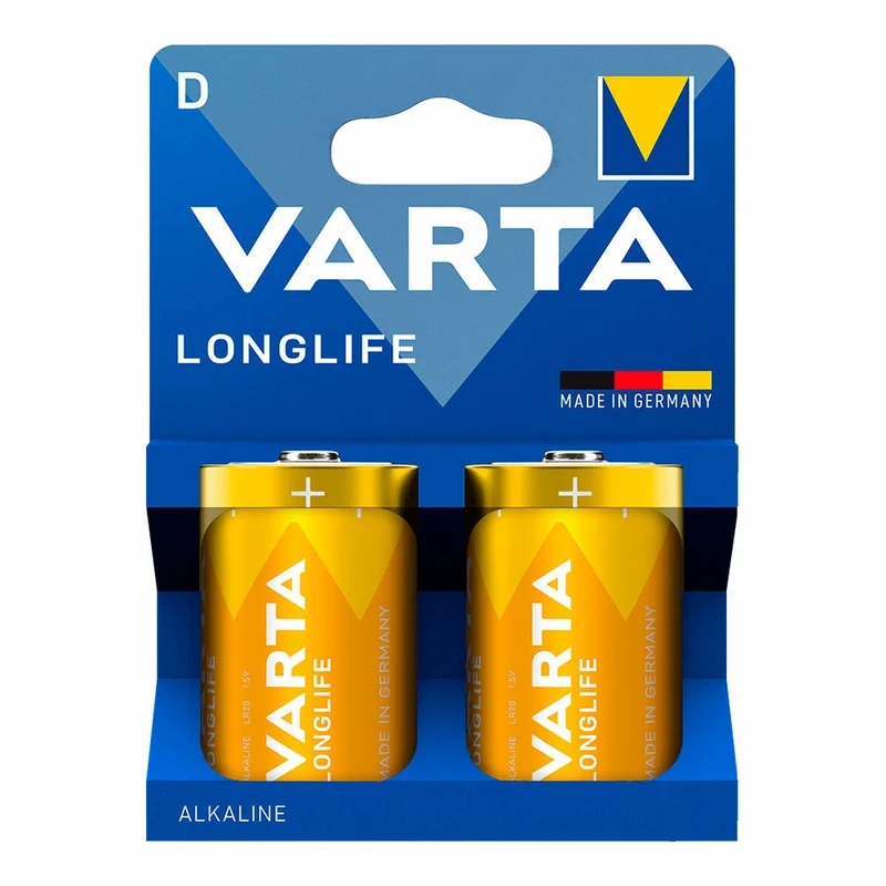 Pilas Varta longlife d - lr20 1,5 V LR20 Tipo D (2 Unidades)