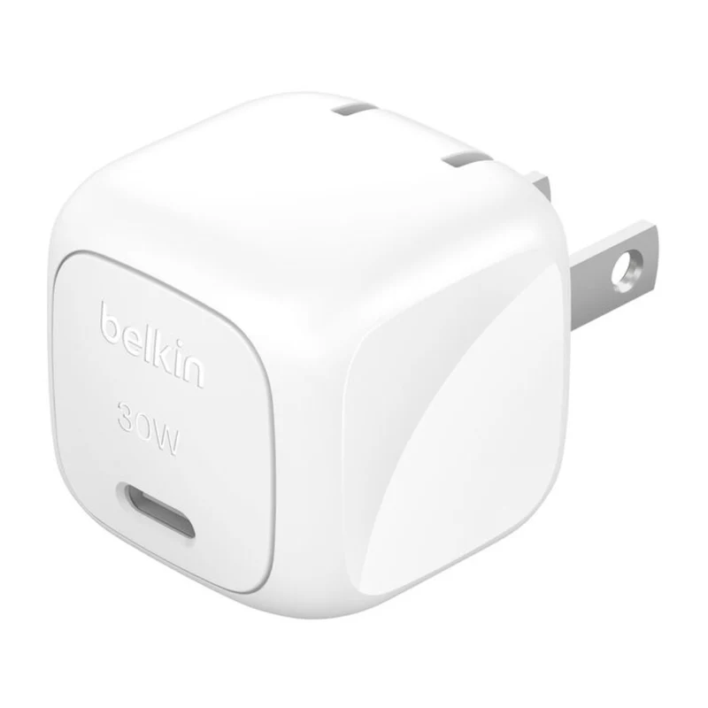 Belkin Cargador de Pared con Cable USB-C 30 W, WCA008DQ1MWH-B6