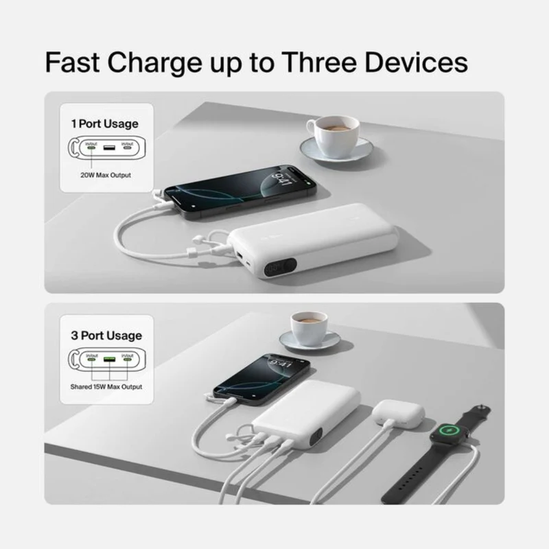 Belkin Power Bank Batería Externa BoostCharge 20K con Pantalla, BPB028fq