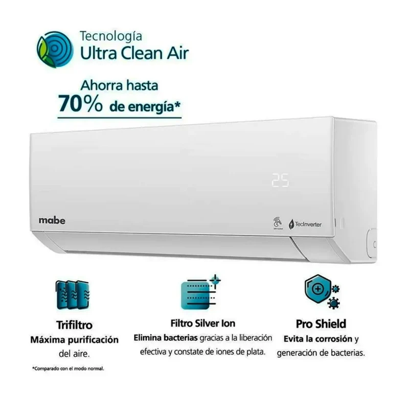 Mabe Aire Acondicionado 12,000 BTU'S (MMI12CDBWCC32M1)