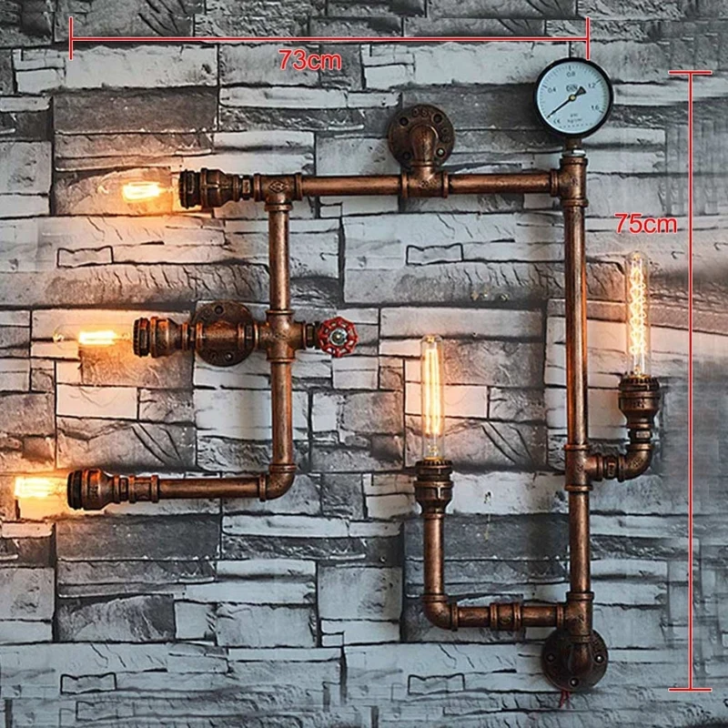 Nordic Loft Style Iron Water Metal Lamp