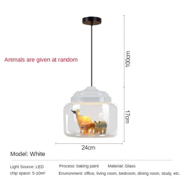 Modern Nordic Minimalist Glass Lampshade Pendant Lamp