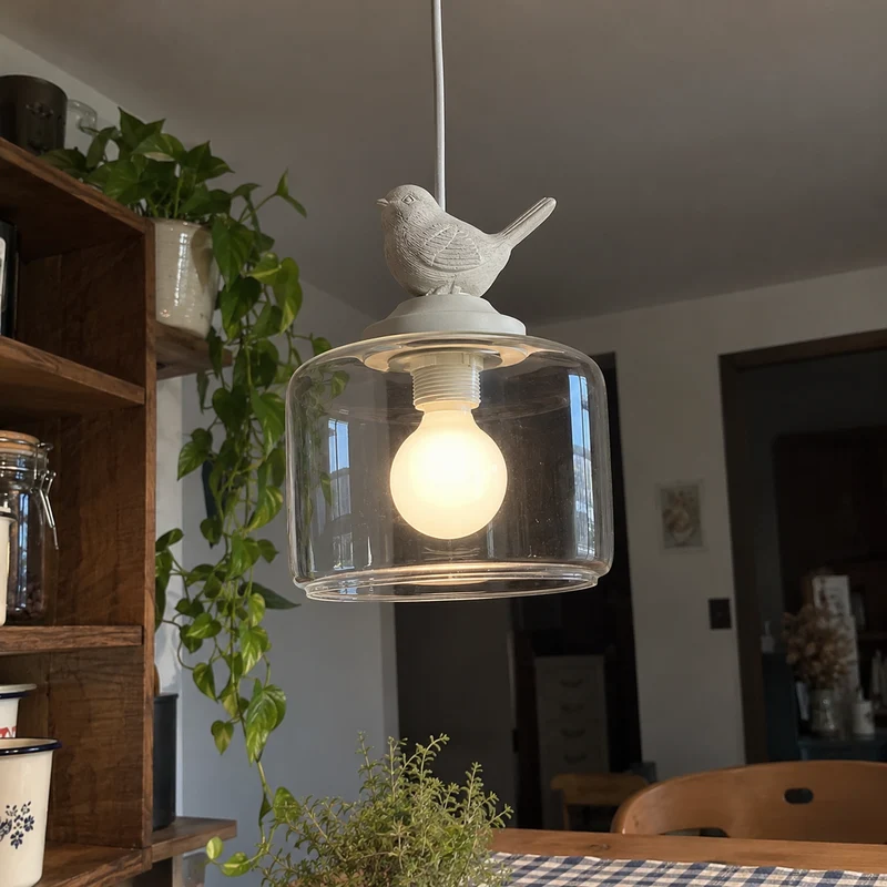 Luxury Modern Glass Shade Creative Bird Chandelier Lamp