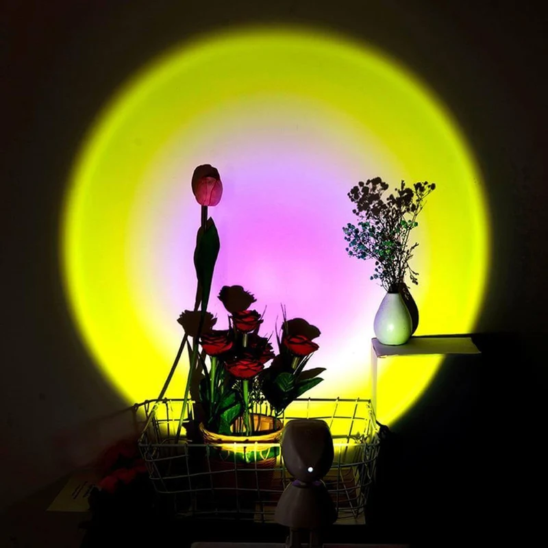 Atmospheric Sunset Robot Lamp LED