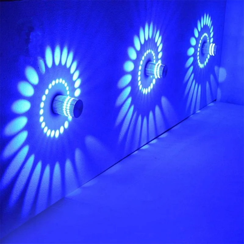Spiral Hole RGB LED Fun Wall Light