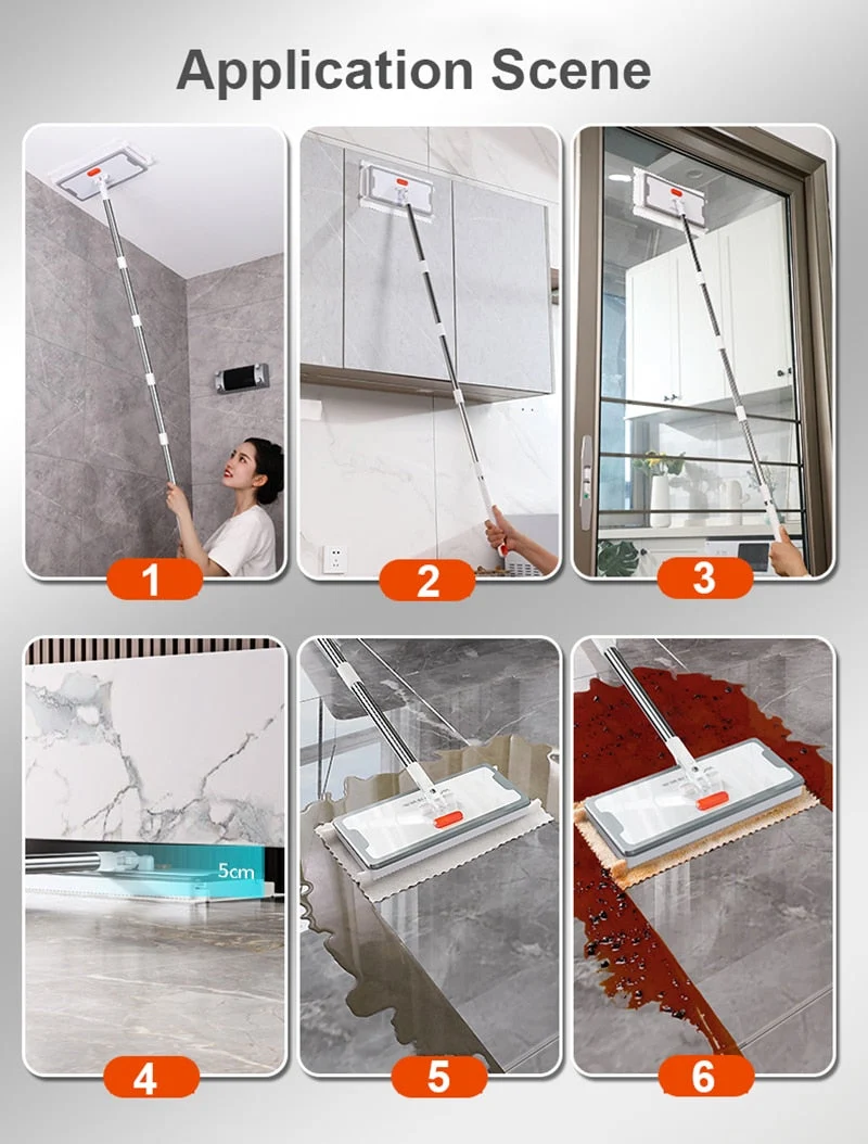 Hands-Free Reusable Magic Easy Disposal Mop