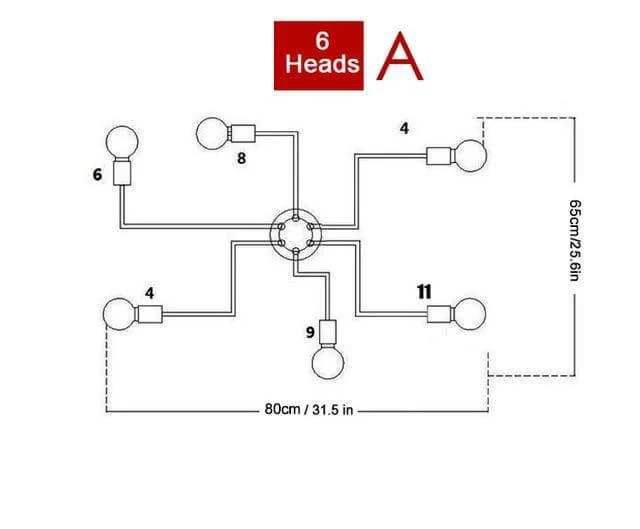 Metal Modern Iron Clemi Chandelier