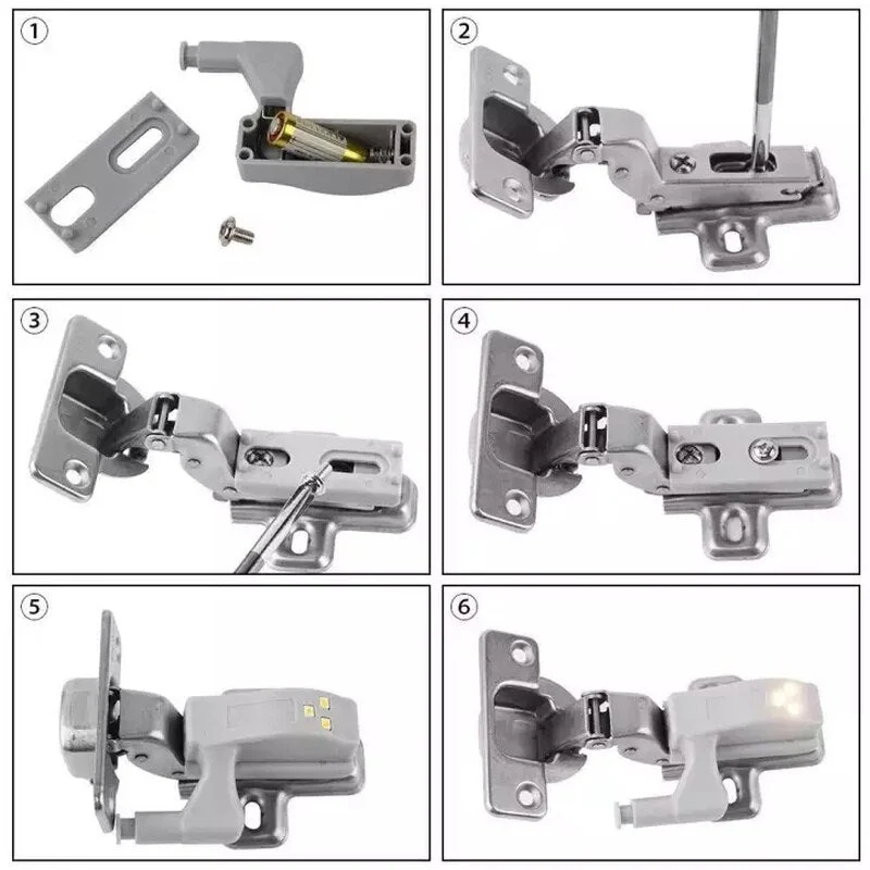 10pcs LED Sensor Hinge Wardrobe Lamp