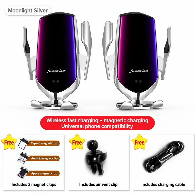 Automatic Clamping Fast Wireless Car Charger