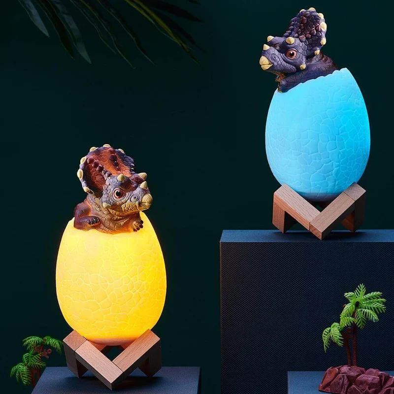 3D Dinosaur Egg Remote Control Colorful Bedside Light