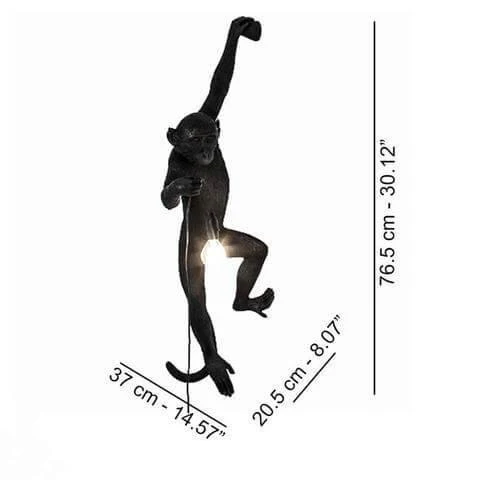 Modern Black Pendant Monkey Lamp