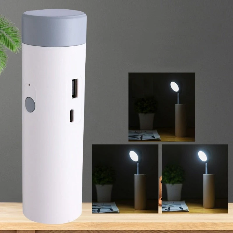 LED Mini Rechargeable Power Bank Desk Lamp