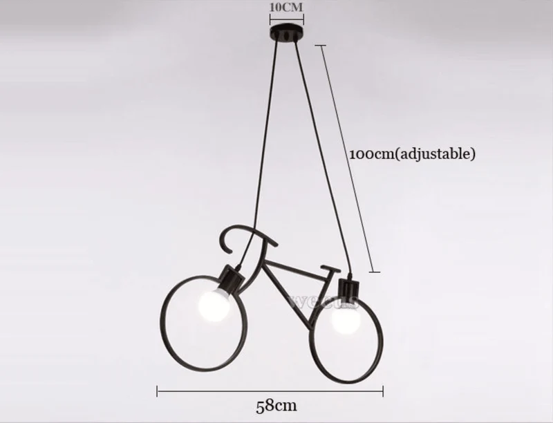 Modern Bicycle Nordic Style Droplight Chandelier Lamp