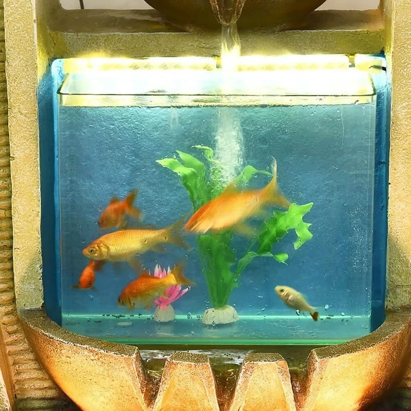 European Style Creative Fish Tank Decoration with Led Chandelier