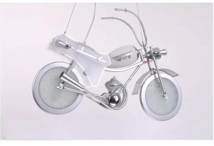 Modern Aluminum Glass Motorcycle Chandelier
