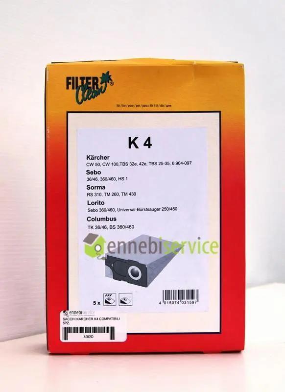 Sacchi Karcher k4 compatibili 5pz.