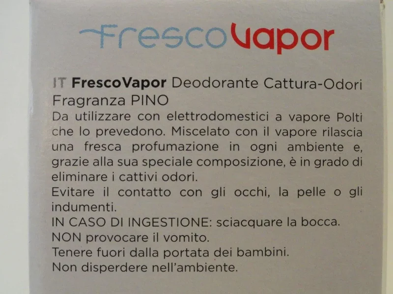 Deodorante cattura odori frescovapor per vaporetto Polti