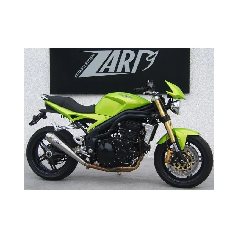 Escape de acero inoxidable Zard Triumph Velocidad Triple