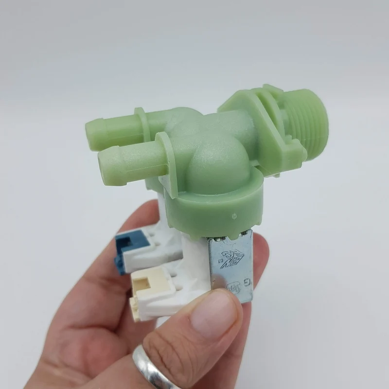 Elettrovalvola 2 vie 90° attacco snap per lavatrice Candy hoover vhd 812 - vhd710