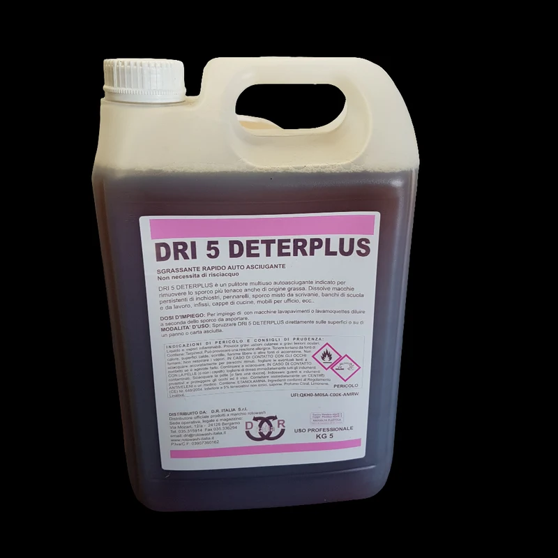 Detergente in tanica da 5lt DRI5 sgrassante Rotowash