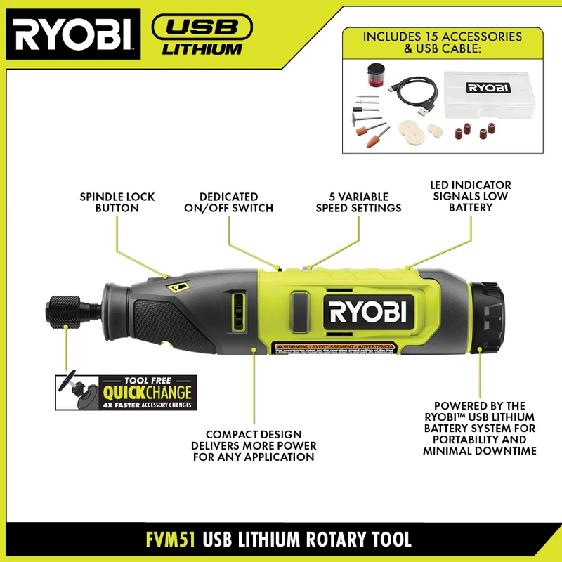 USB Lithium Rotary Tool Kit