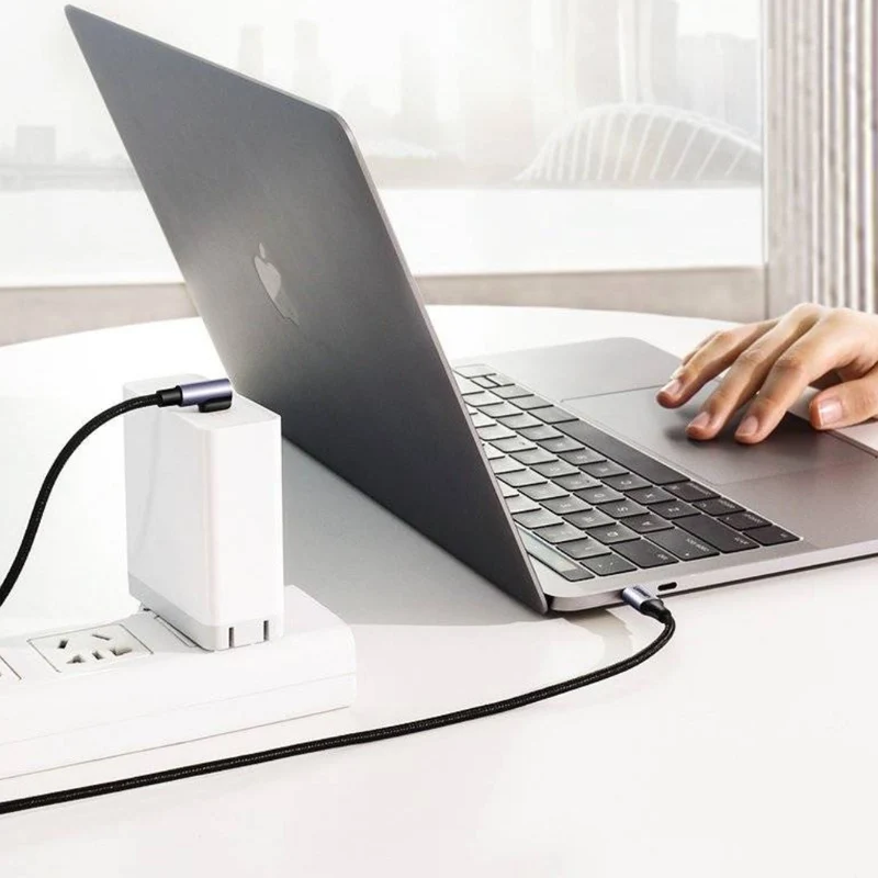 Ugreen Cable Carga Rápida USB-C a USB-C Angulo Recto 60W US255 1m, 50123