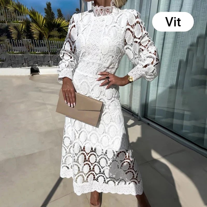 🛍️ Pikkade varrukatega elegantne pitskleit naistele-EE