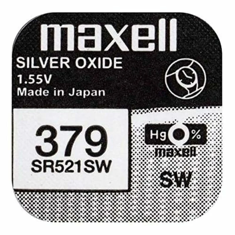 Pila de botón Maxell SR521SW 379 1,55 V Pilas de Botón