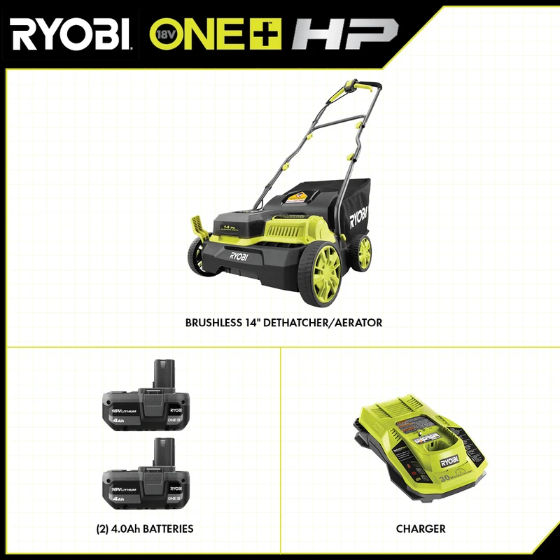 18V ONE+ HP Brushless 14" Dethatcher/Aerator Kit