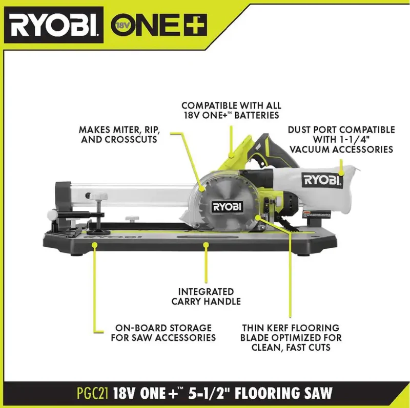 18V ONE+ 5-1/2" Flooring Saw