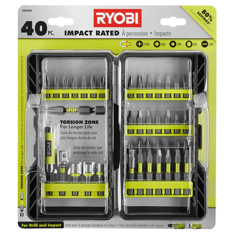 RYOBI 40PC Impact Driving Kit