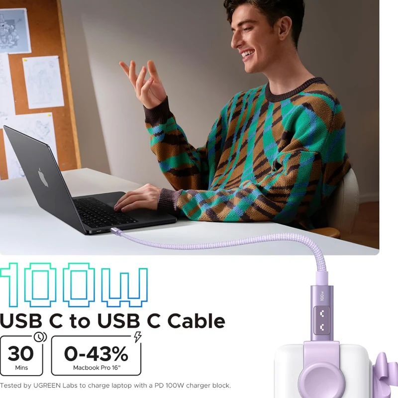 Ugreen Cable Uno Carga Rápida USB-C a USB-C 100W L509 2m