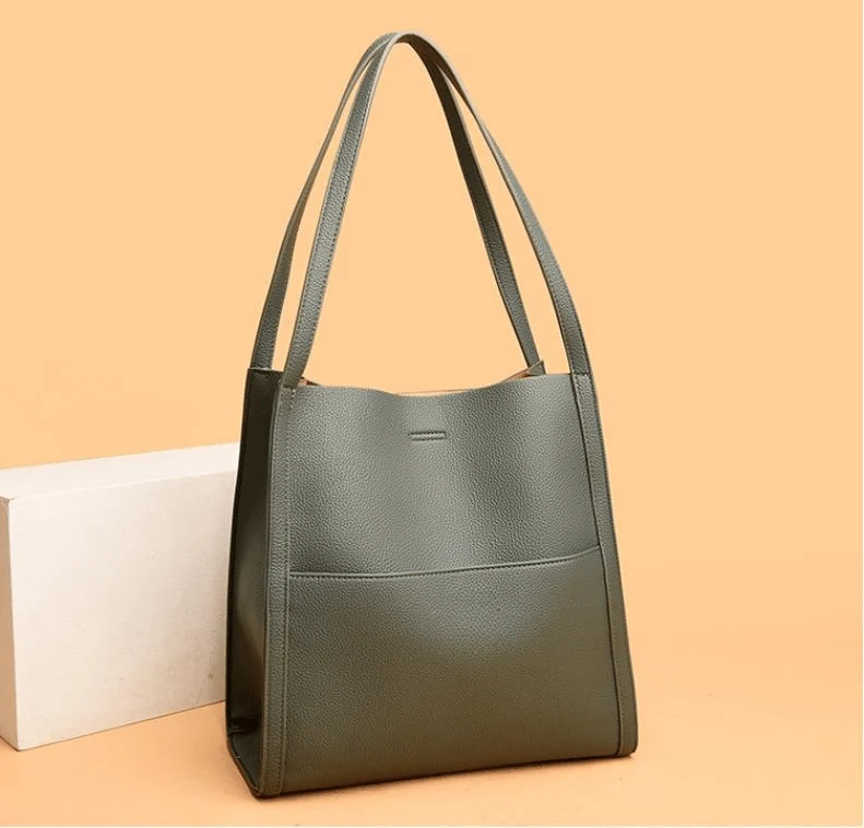 🥳👜Simple bolso monocromo de piel💝-ES