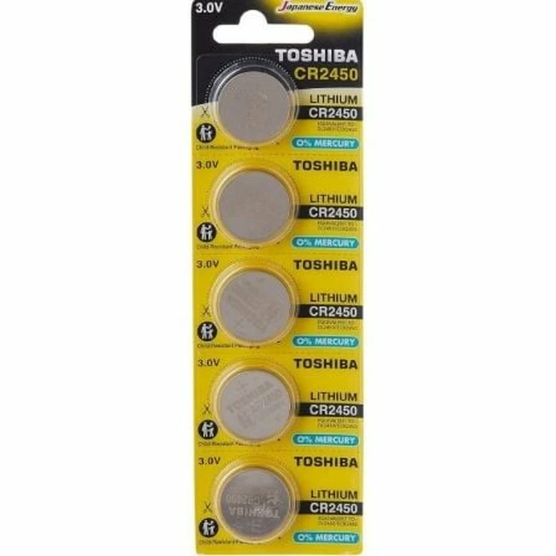 Pilas Recargables Toshiba CR2450-PW-BP-5 3 V